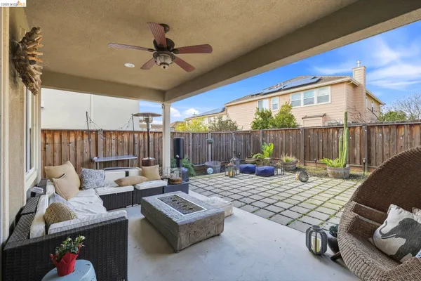 a outdoor space with patio couch and a couch