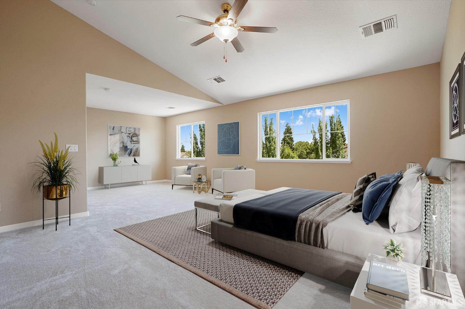 5290 Sungrove Way Antioch, CA 94531 - Photo 25 of 47 a bedroom with a bed couch chandelier and window