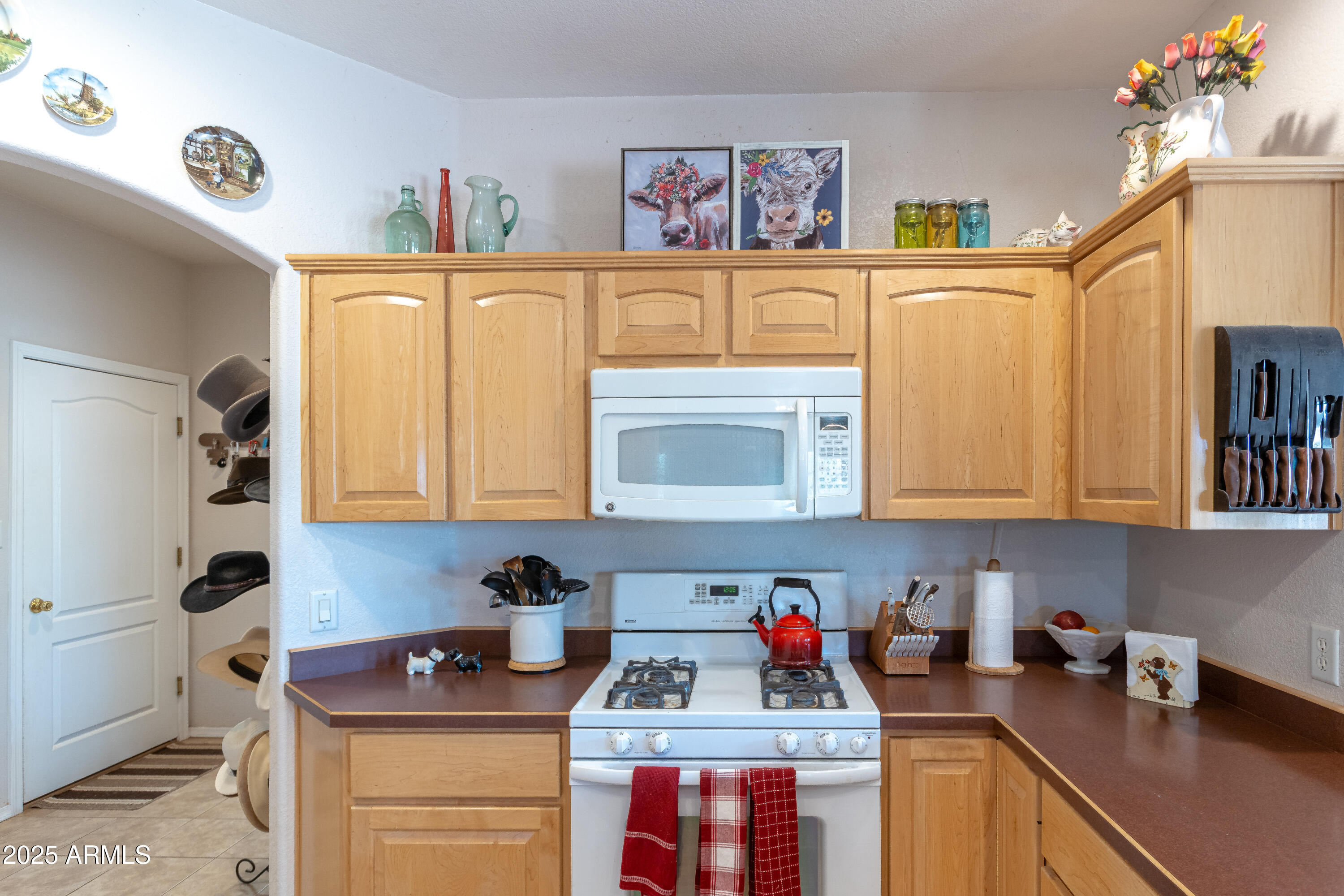 7072 South Ridling Drive Hereford, AZ 85615 - Photo 25 of 69 a kitchen with stainless steel appliances granite countertop a sink stove and cabinets