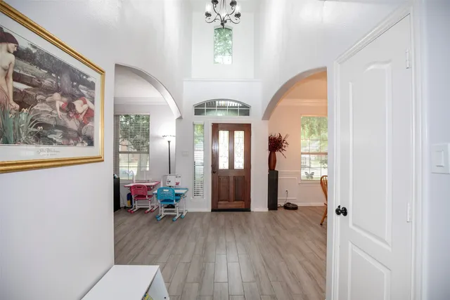 a view of livingroom with furniture and wooden floor