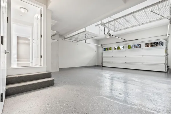 a view of a indoor garage