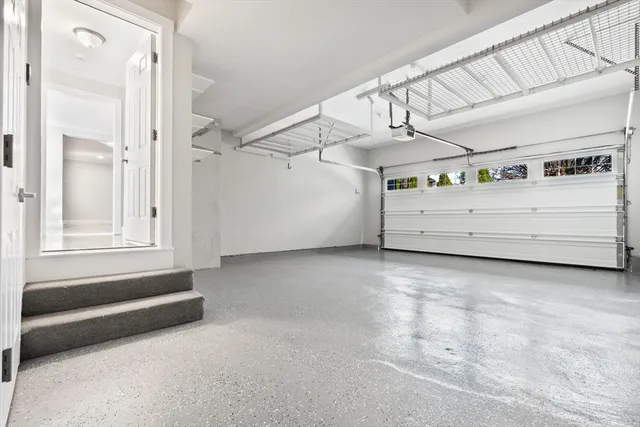 a view of a indoor garage