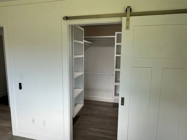 a view of a walk in closet
