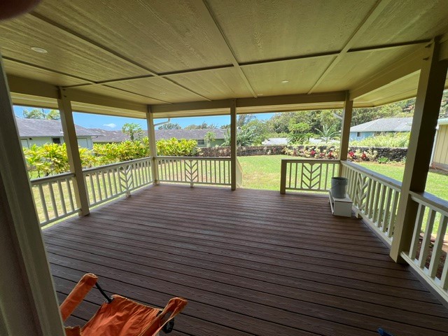 3880 Aka Road Koloa, HI 96756 - Photo 8 of 29 a view of a balcony with wooden floor