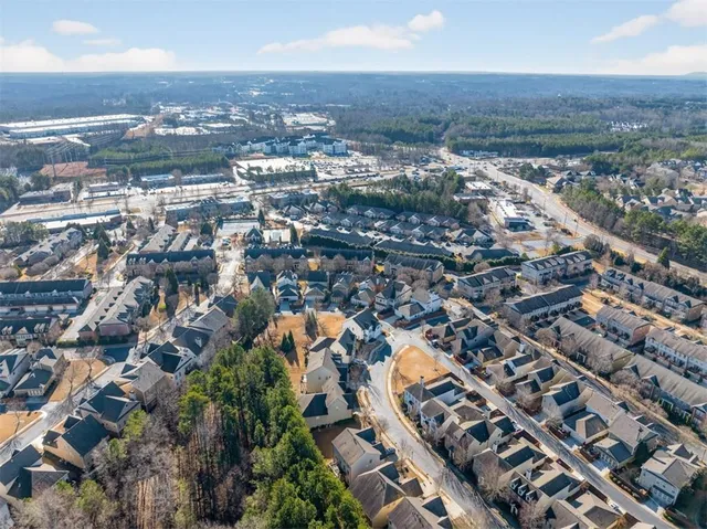 an aerial view of multiple house