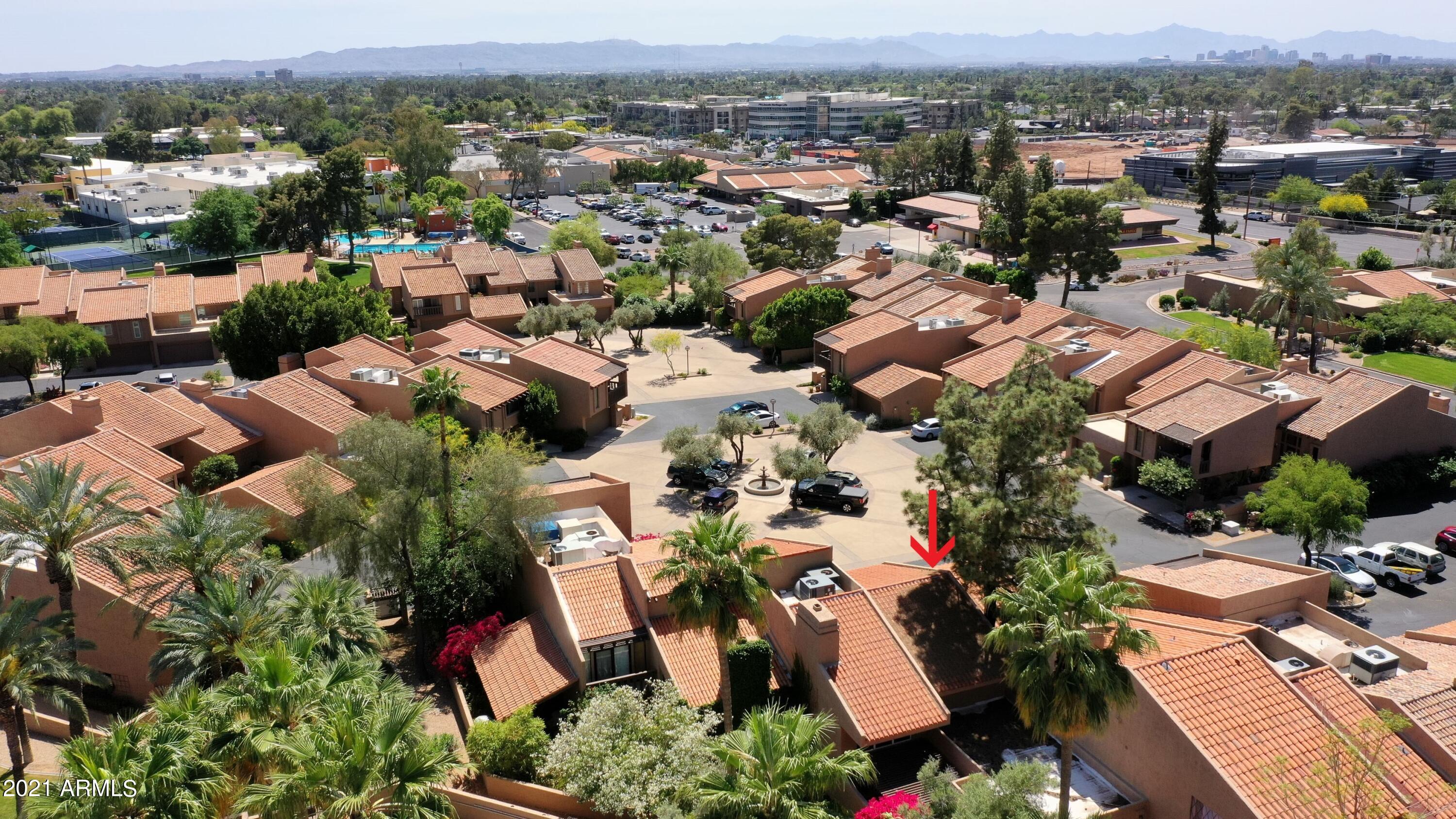 4434 East Camelback Road, Unit 134 Phoenix, AZ 85018 - Photo 36 of 42 Drone (4) Red Arrow