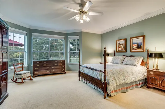 a bed room with a bed and a couch