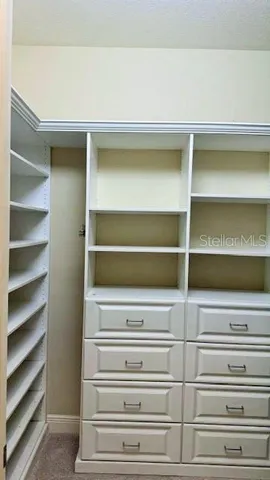 a close view of closet