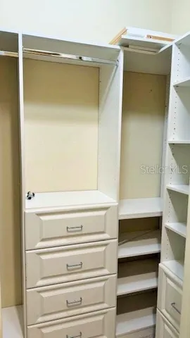 a close view of closet
