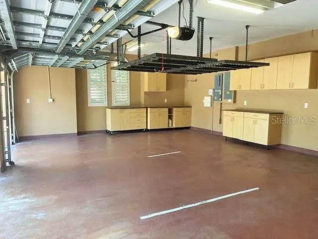 a view of a indoor garage