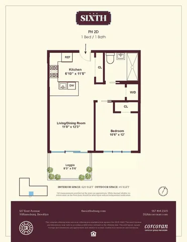 $1,375,000 | 127 Kent Avenue, Unit PH2D | Williamsburg