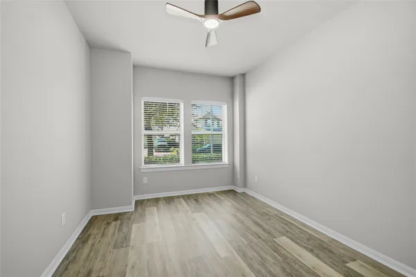 an empty room with a window