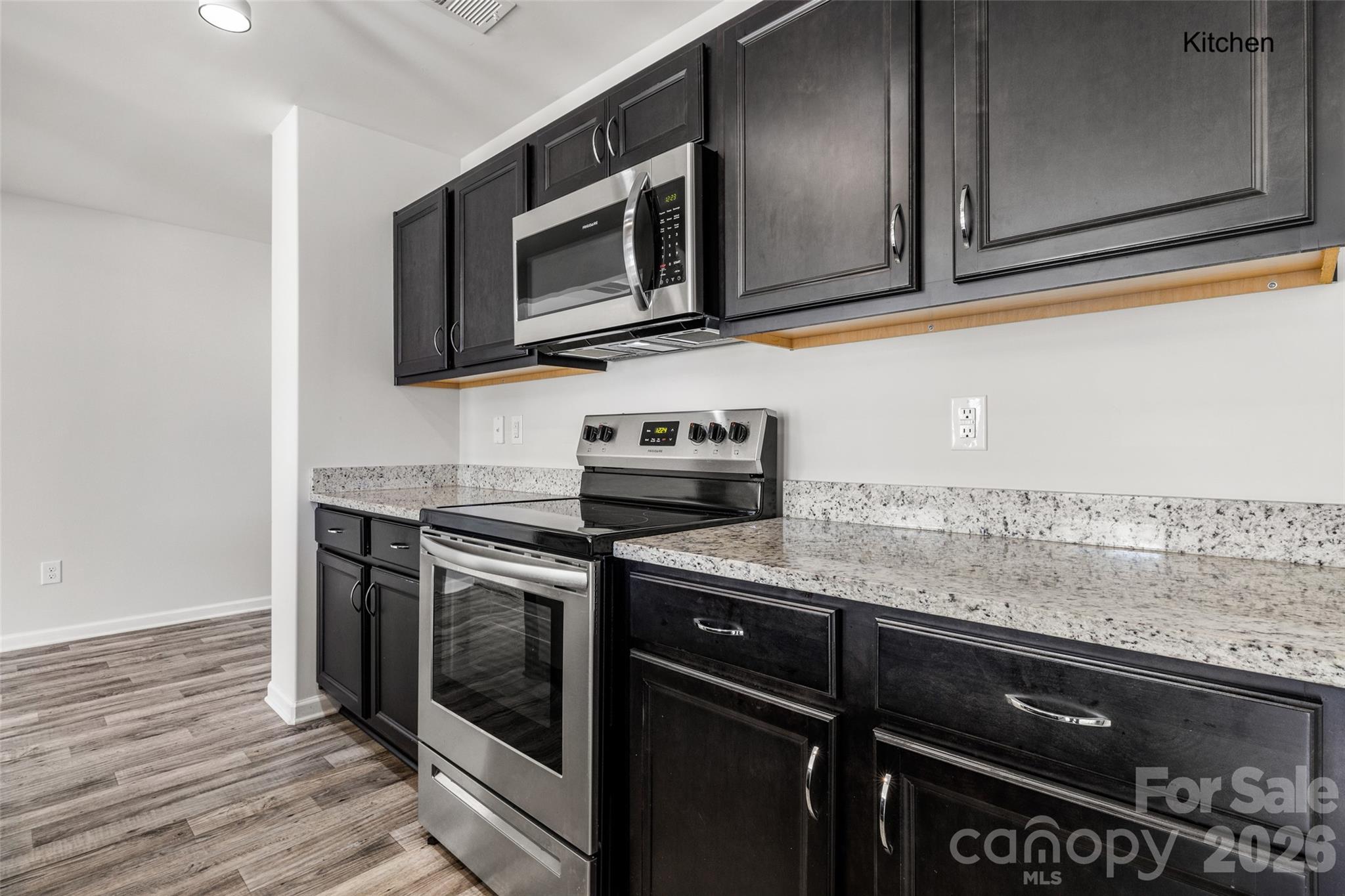 463 West Barr Street Lancaster, SC 29720 - Photo 5 of 43 a kitchen with stainless steel appliances granite countertop a stove microwave and sink