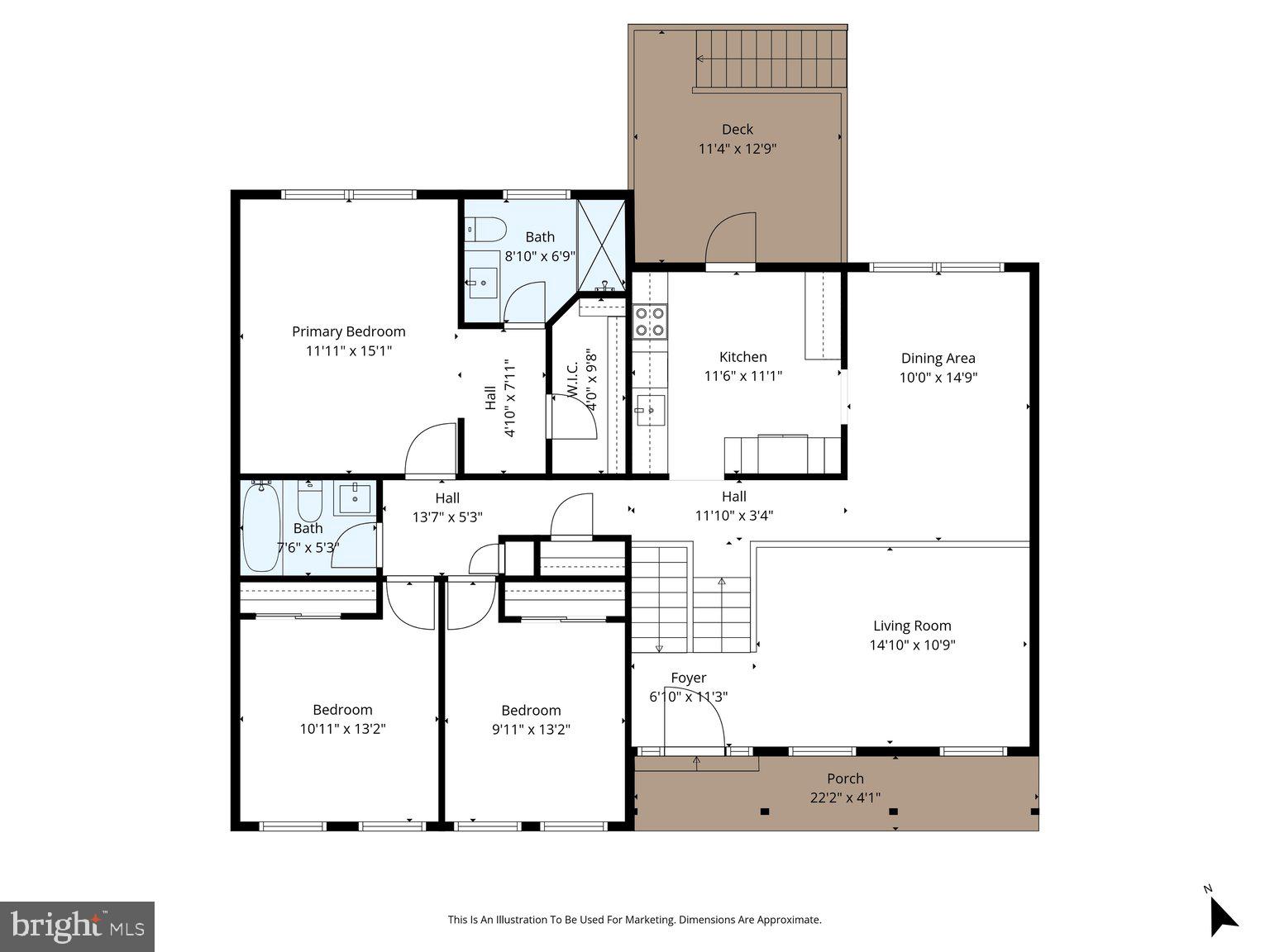 13704 Springhaven Drive Chantilly, VA 20151 - Photo 38 of 39 Main and Upper Level Floor Plan