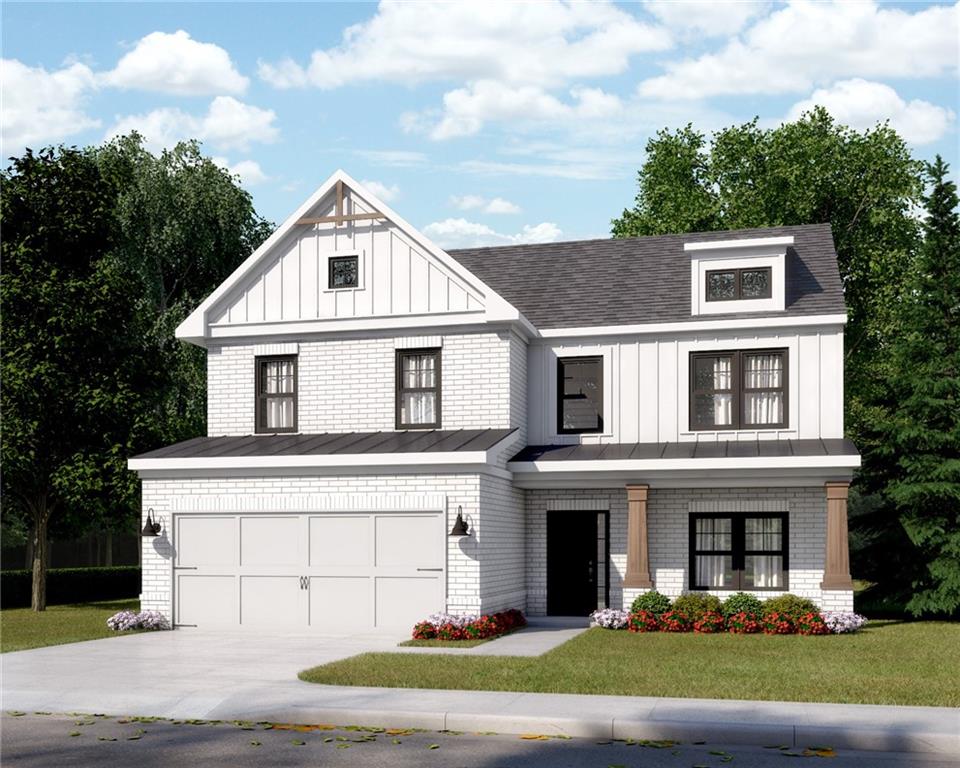 3165 Dowsing Lane Powder Springs, GA 30127 - Photo 1 of 1 a view of a white house with large windows and a small yard