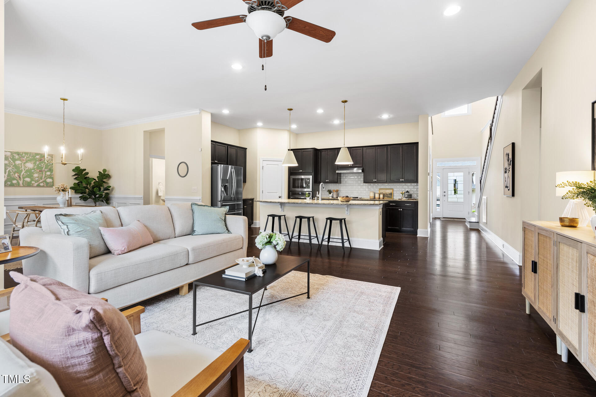 204 Mill Chapel Road Chapel Hill, NC 27517 - Photo 14 of 38 a living room with furniture and kitchen view