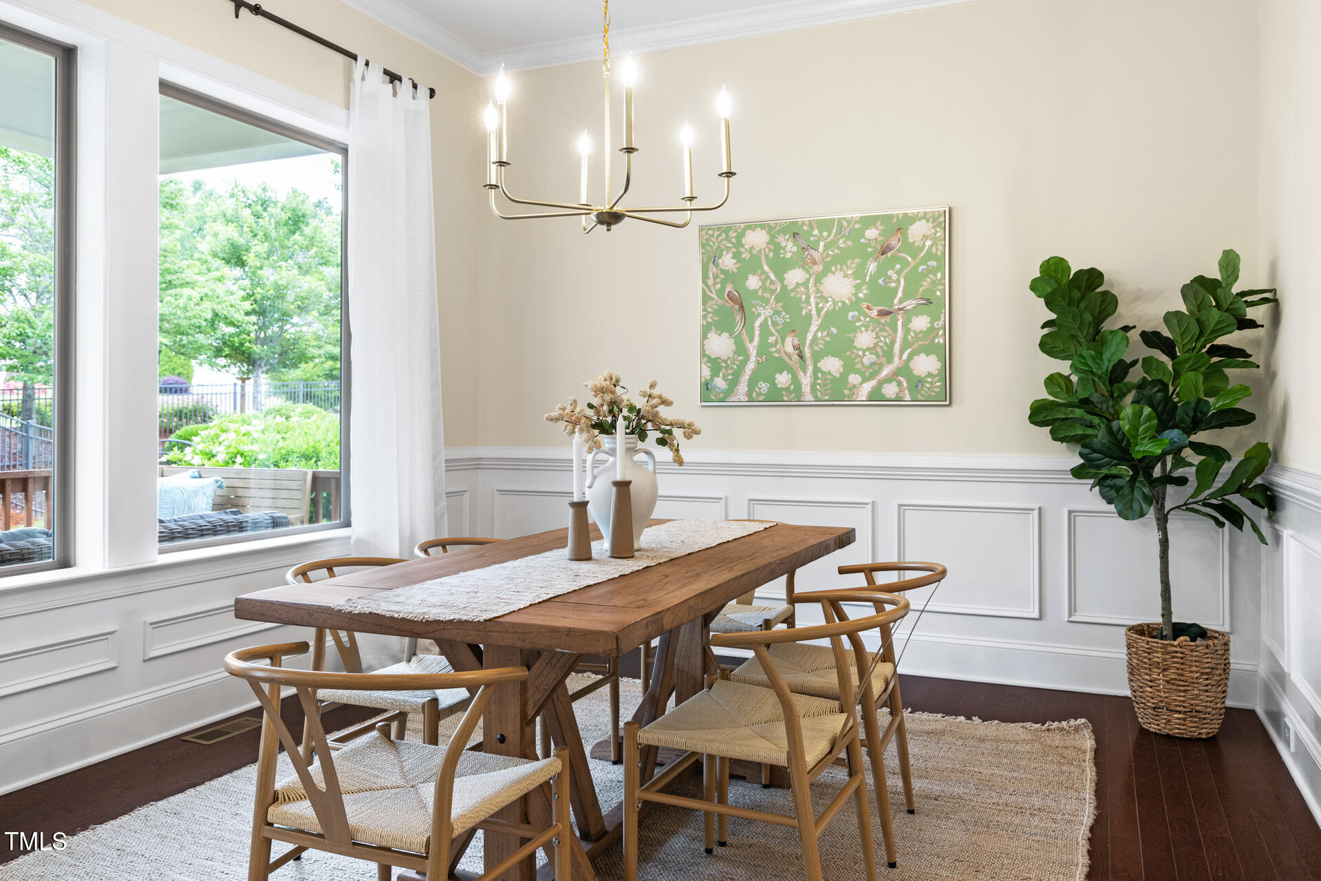 204 Mill Chapel Road Chapel Hill, NC 27517 - Photo 16 of 38 a view of a dining room with furniture window and wooden floor