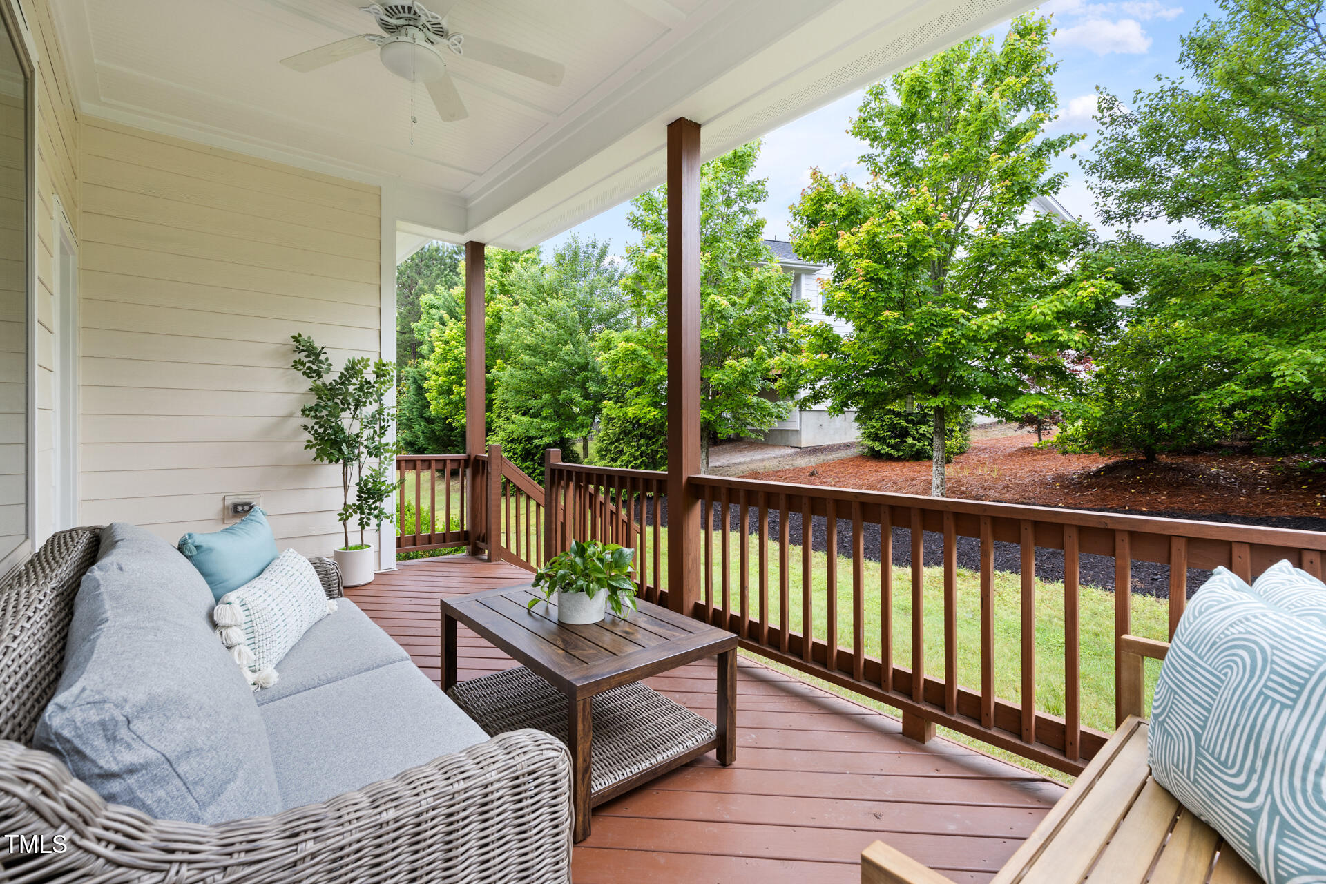 204 Mill Chapel Road Chapel Hill, NC 27517 - Photo 35 of 38 a balcony with furniture and wooden floor