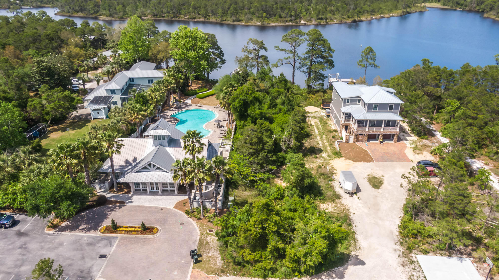 Tbd Tbd Grand Pointe Dr Inlet Beach Inlet Beach, FL 32461 - Photo 17 of 20 an aerial view of residential house with outdoor space and swimming pool