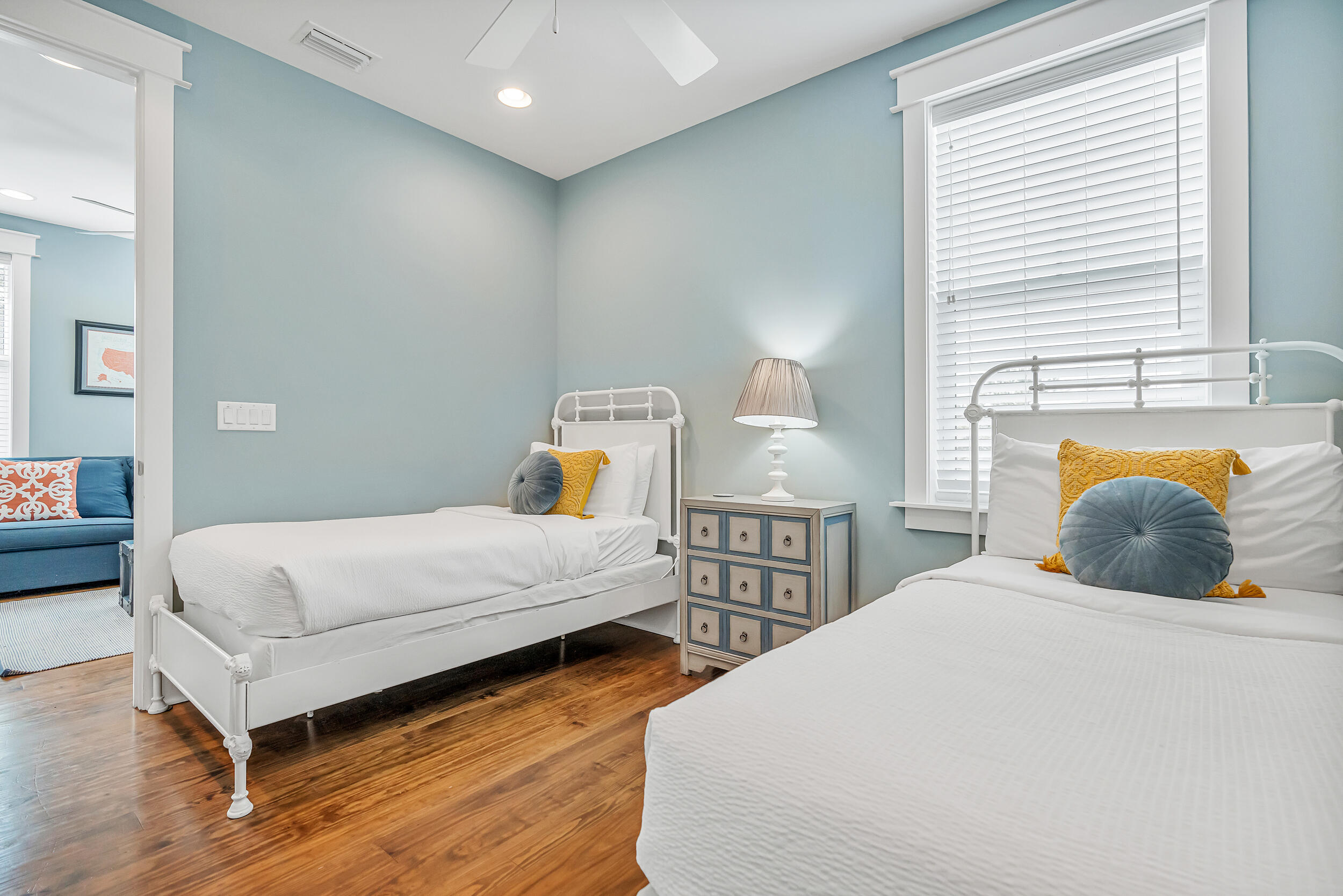 654 Flatwoods Forest Loop Santa Rosa Beach, FL 32459 - Photo 26 of 53 a bedroom with two beds and a window