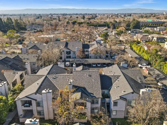 an aerial view of multiple house