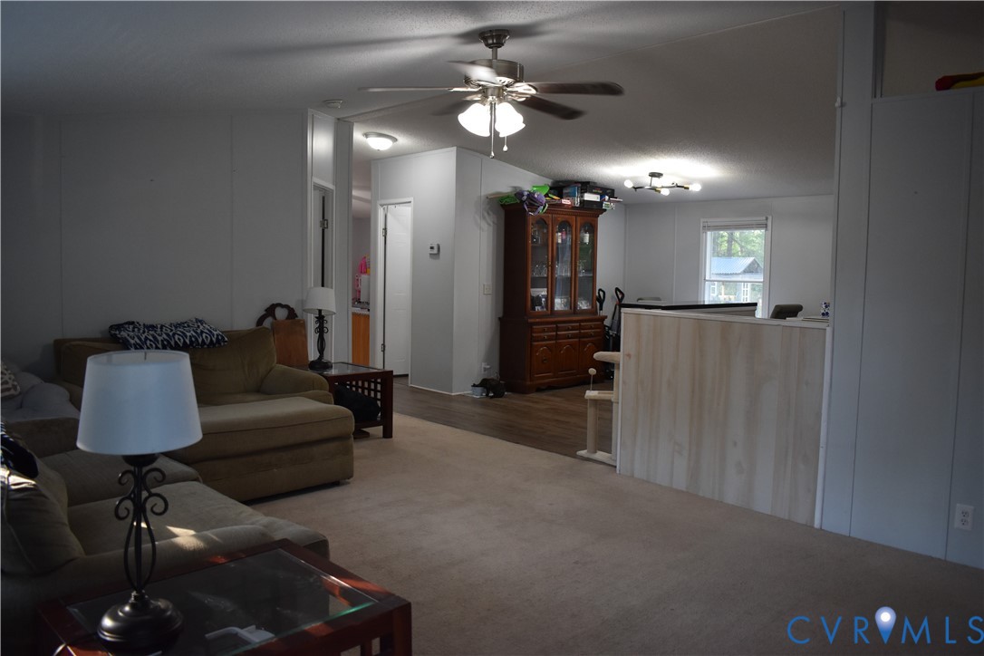 26049 Guy Place Road Courtland, VA 23837 - Photo 6 of 24 Carpeted living area with light-colored panel wall
