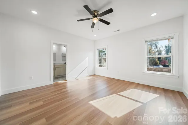 a house view with a garden space
