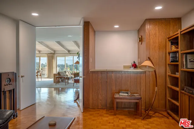 a view of a living room and dining room