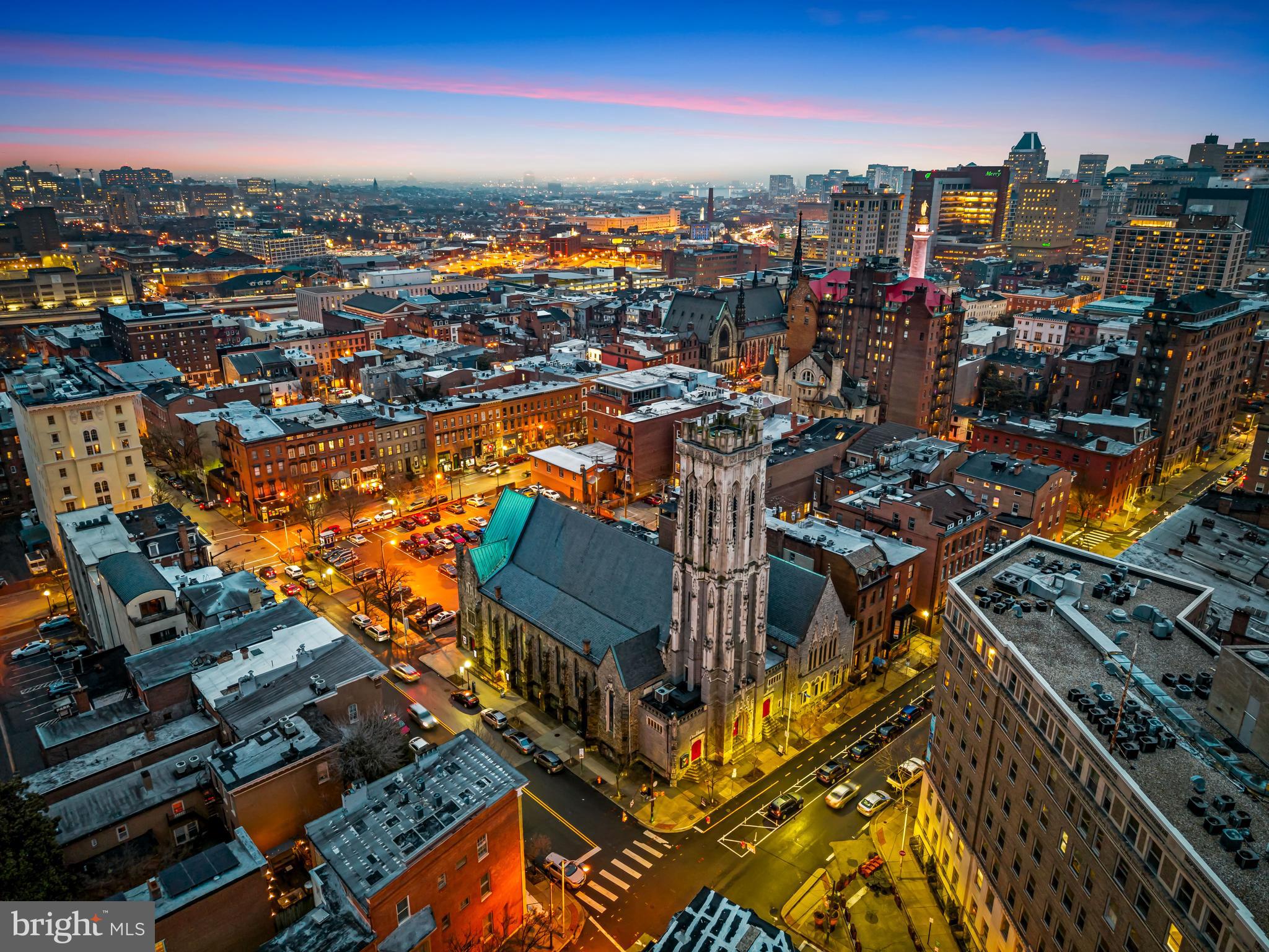 16 West Read Street Baltimore, MD 21201 - Photo 53 of 59 an aerial view of a city