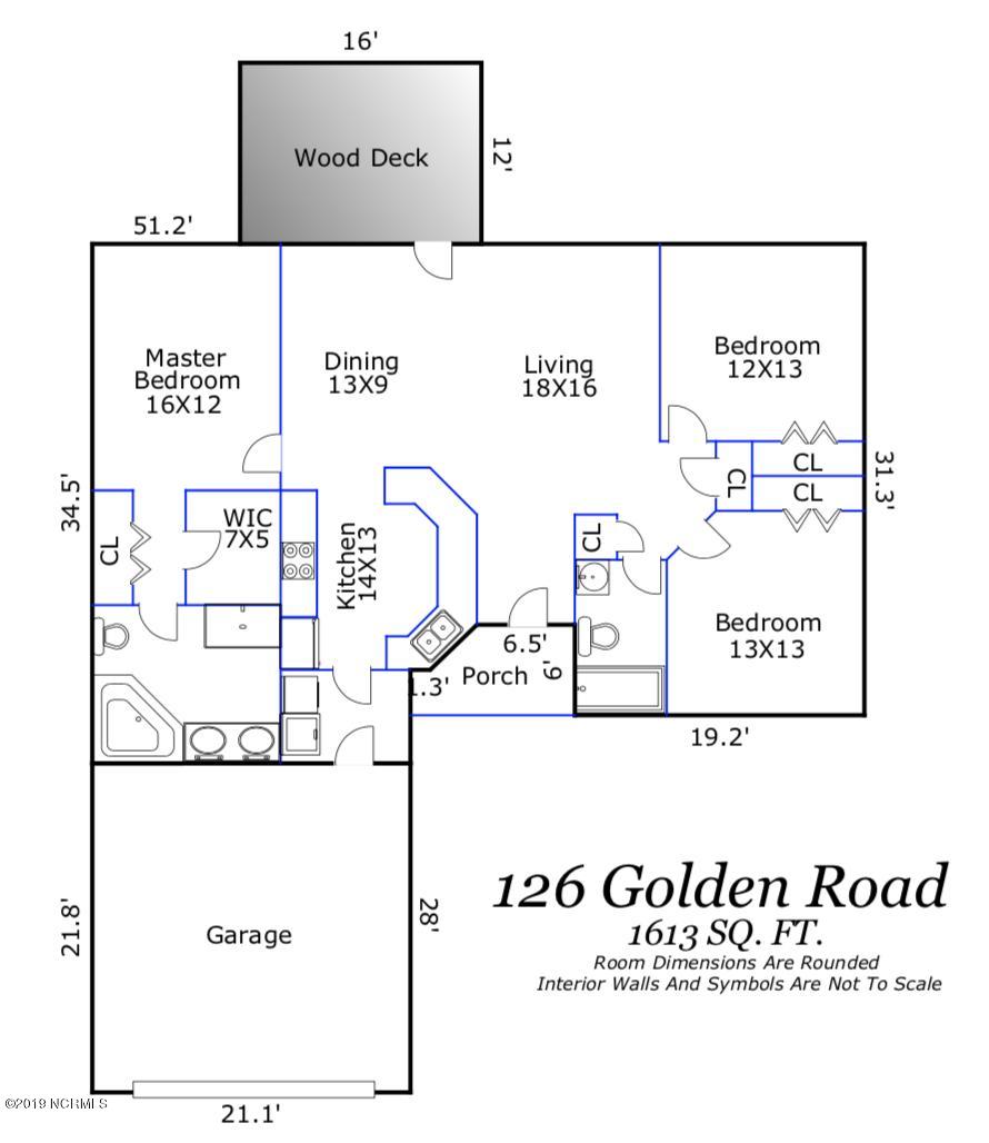 126 Golden Road Wilmington, NC 28409 - Photo 31 of 31 Floor Plan Photo
