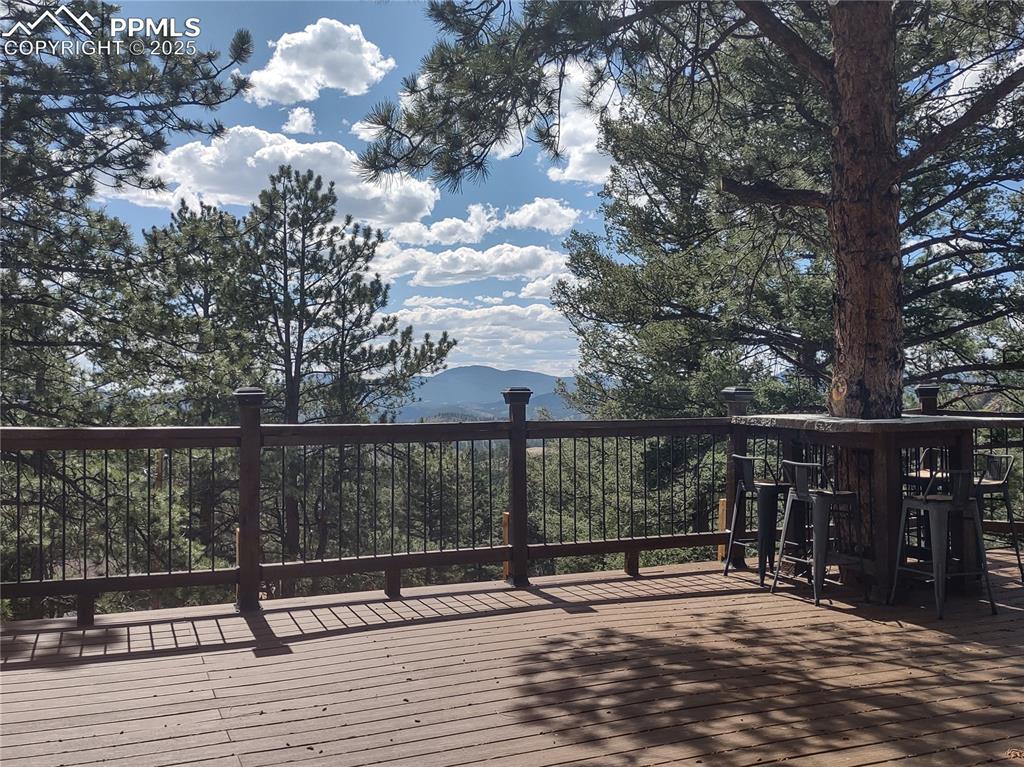 1176 Trail Creek Road Lake George, CO 80827 - Photo 14 of 48 a view of outdoor space with deck and tree