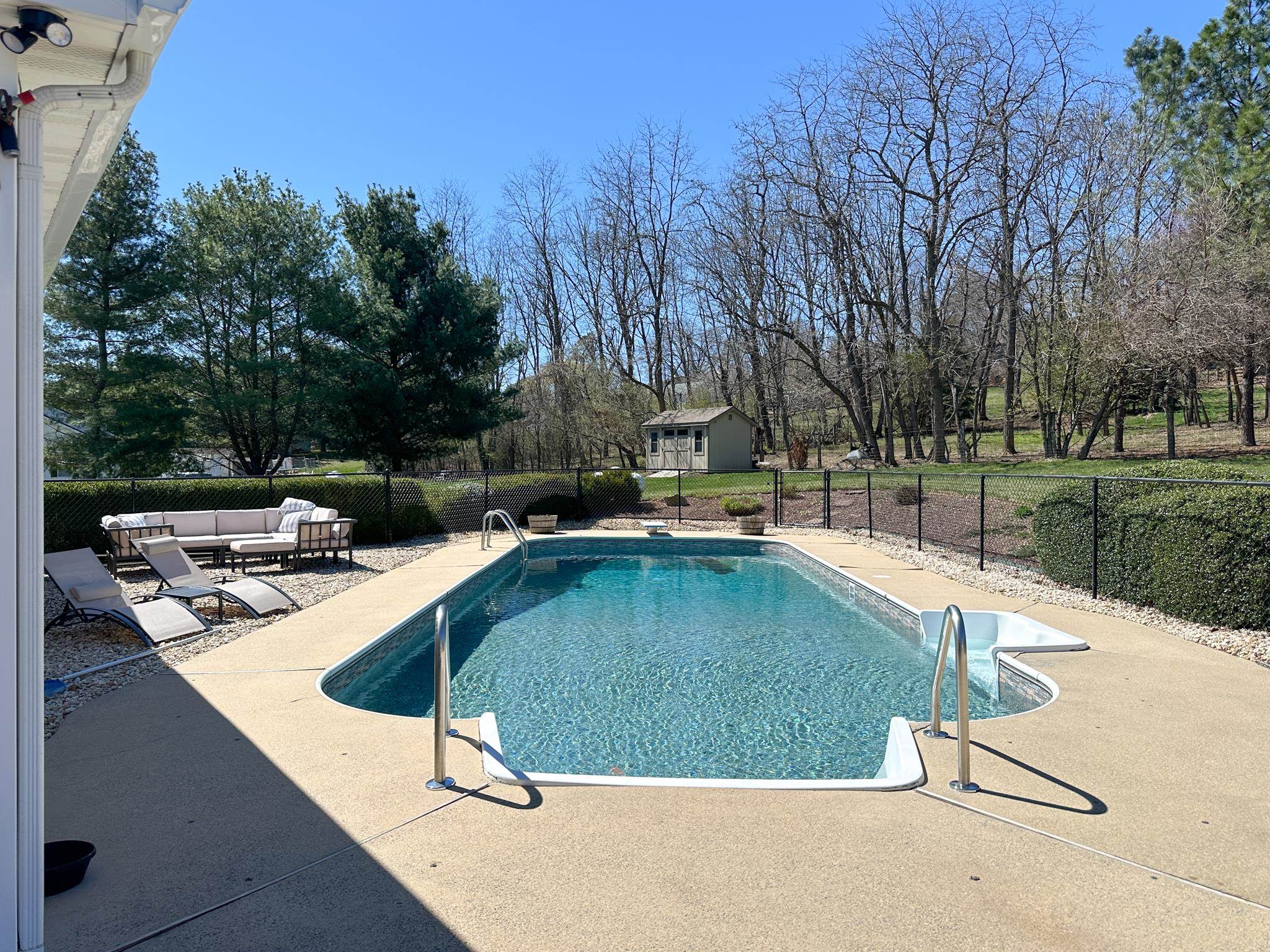 164 Spring Meadows Staunton, VA 24401 - Photo 11 of 37 a view of backyard with swimming pool and seating space