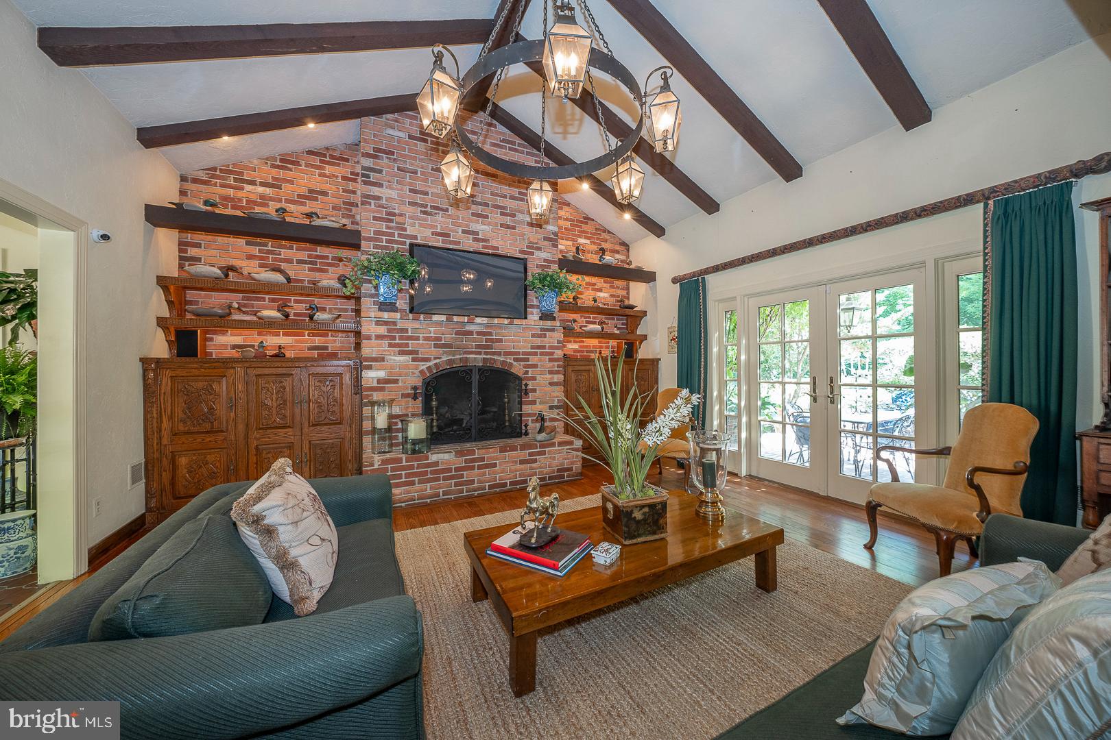 71 Tunbridge Road Haverford, PA 19041 - Photo 13 of 82 Soaring beamed ceilings, patio doors