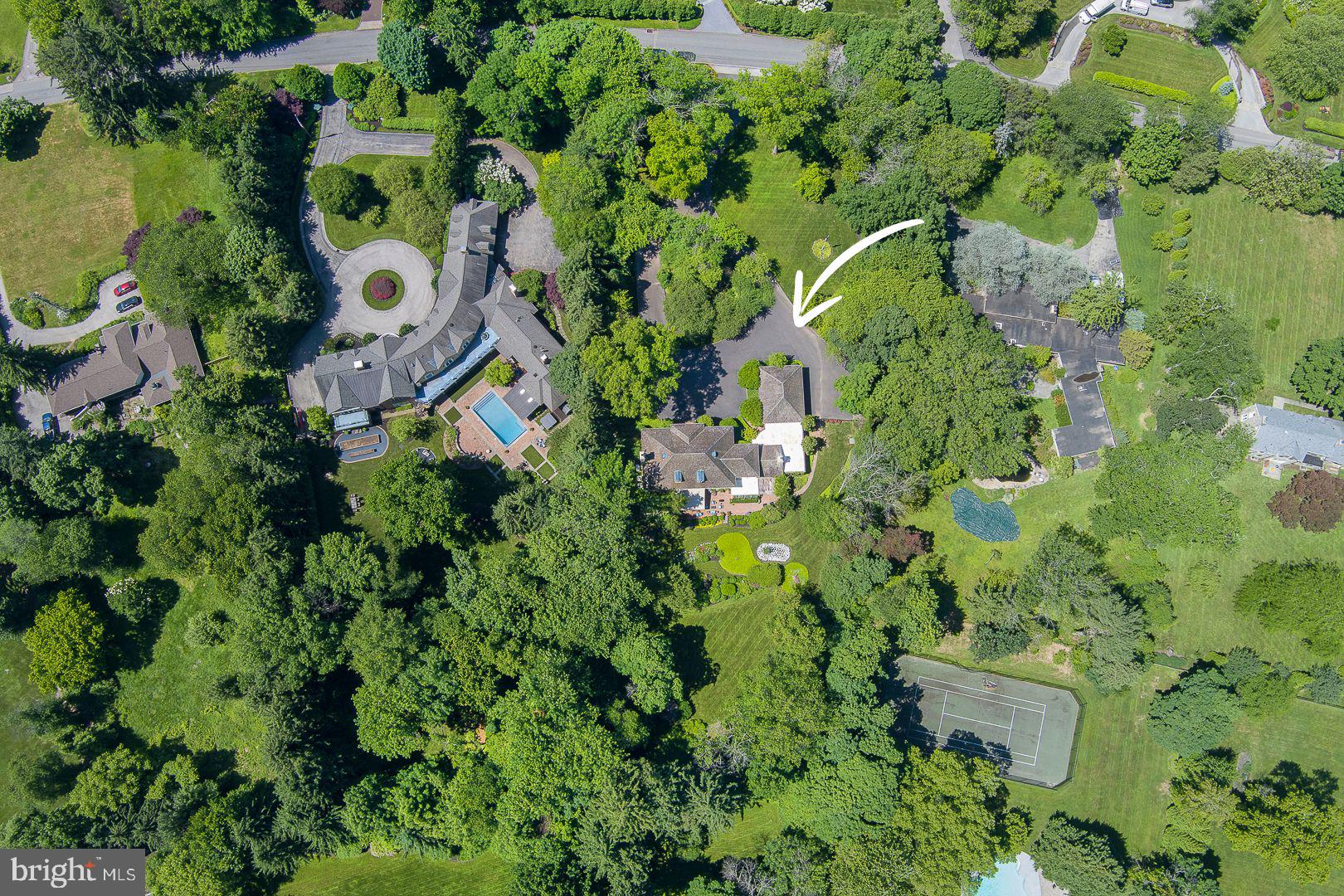 71 Tunbridge Road Haverford, PA 19041 - Photo 70 of 82 Aerial view of back & 2 + acre property