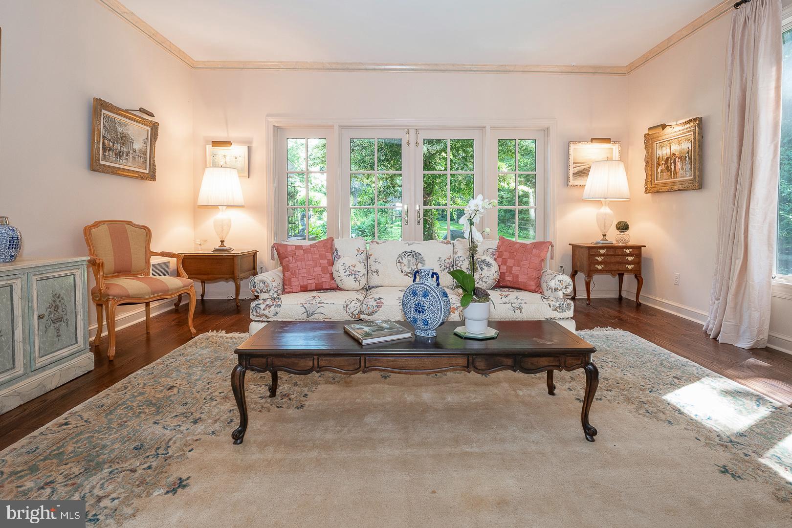 71 Tunbridge Road Haverford, PA 19041 - Photo 7 of 82 Formal Living Room with French door to Patio