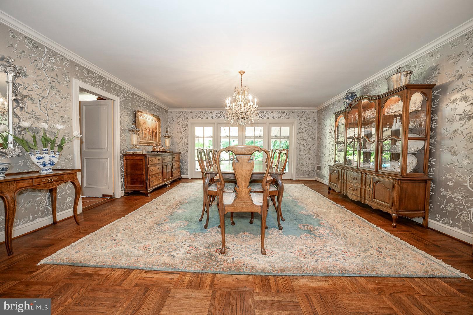 71 Tunbridge Road Haverford, PA 19041 - Photo 10 of 82 Formal Dining Room with French Doors to Patio