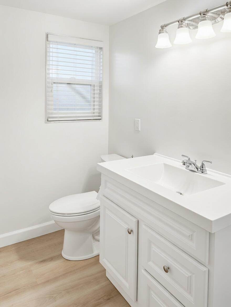 5740 Encina Road, Unit 3 Goleta, CA 93117 - Photo 12 of 25 a bathroom with a sink toilet and vanity