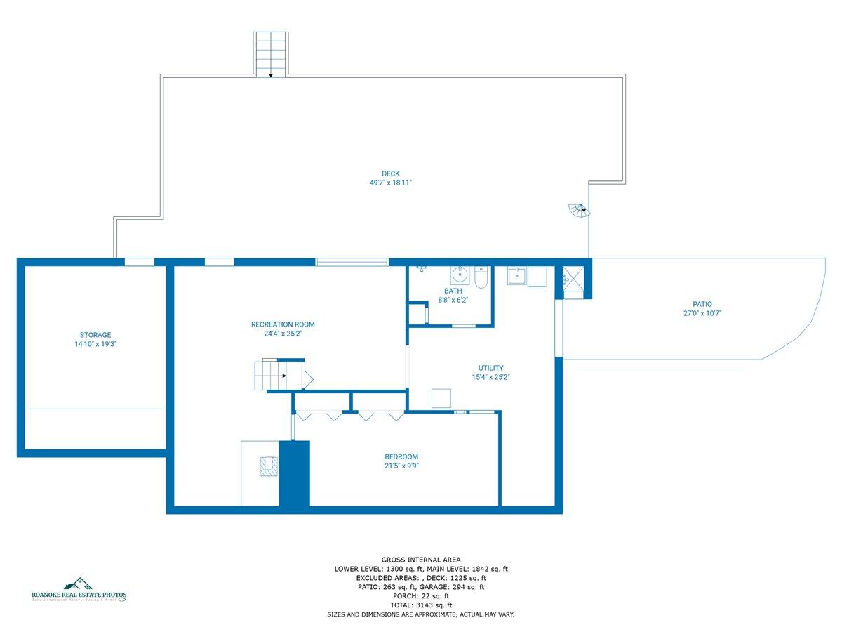 264 Pine Knob Circle Moneta, VA 24121 - Photo 65 of 67 02-1st_floor_dimensions_263_pine_knob_ci