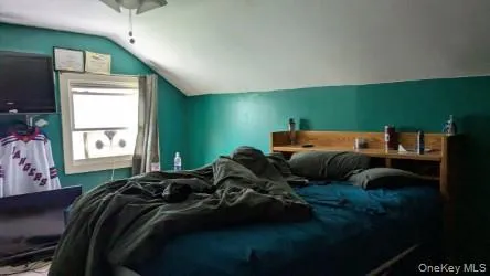 a bed room with furniture and a window