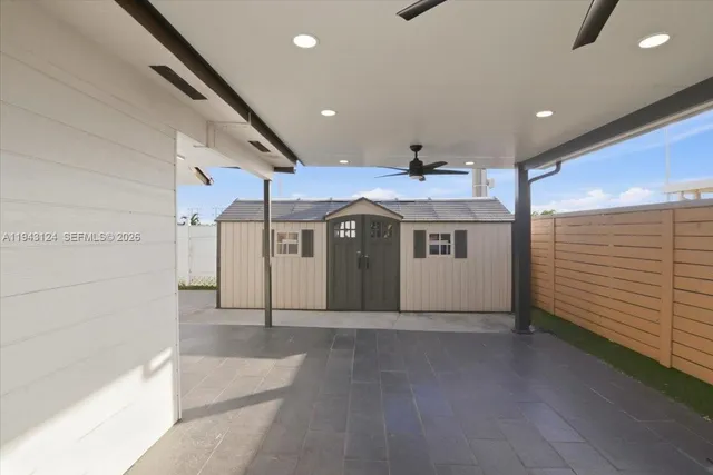 a view of a hallway with entryway