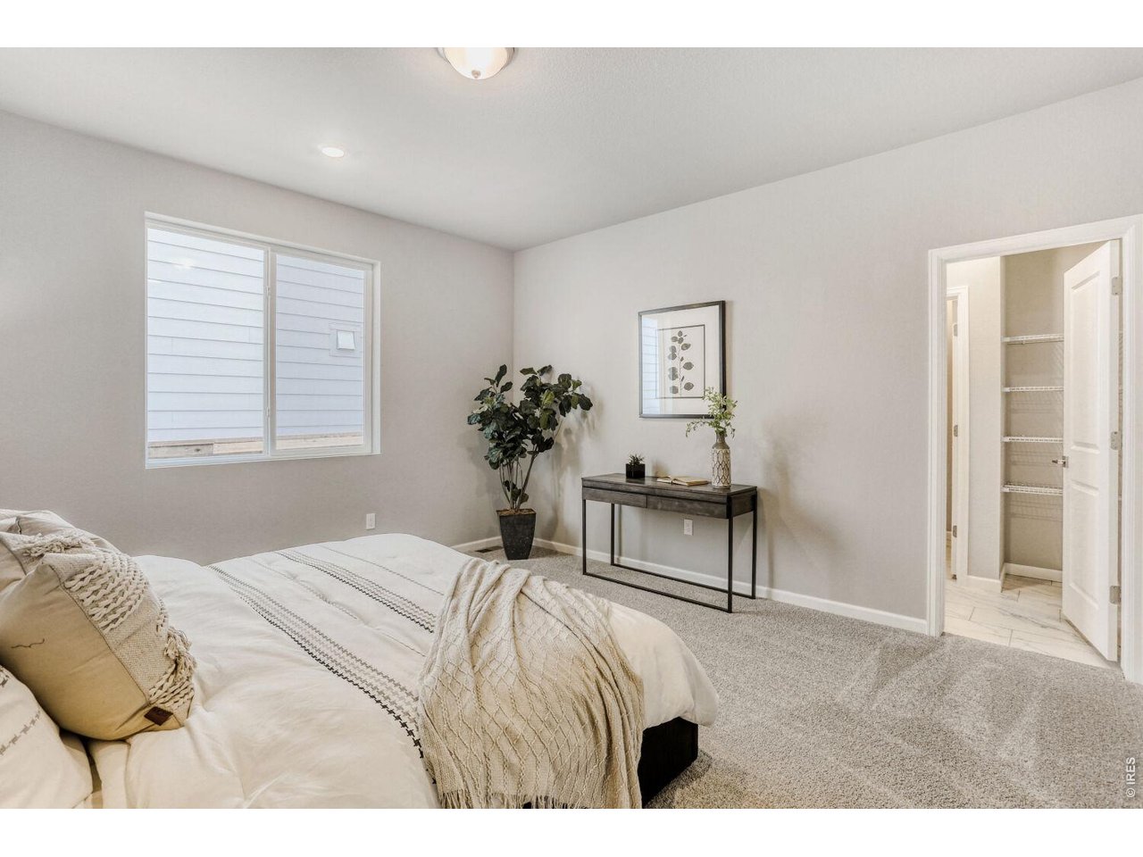 191 Buckwheat Lane Berthoud, CO 80513 - Photo 14 of 31 a bedroom with a bed and a potted plant