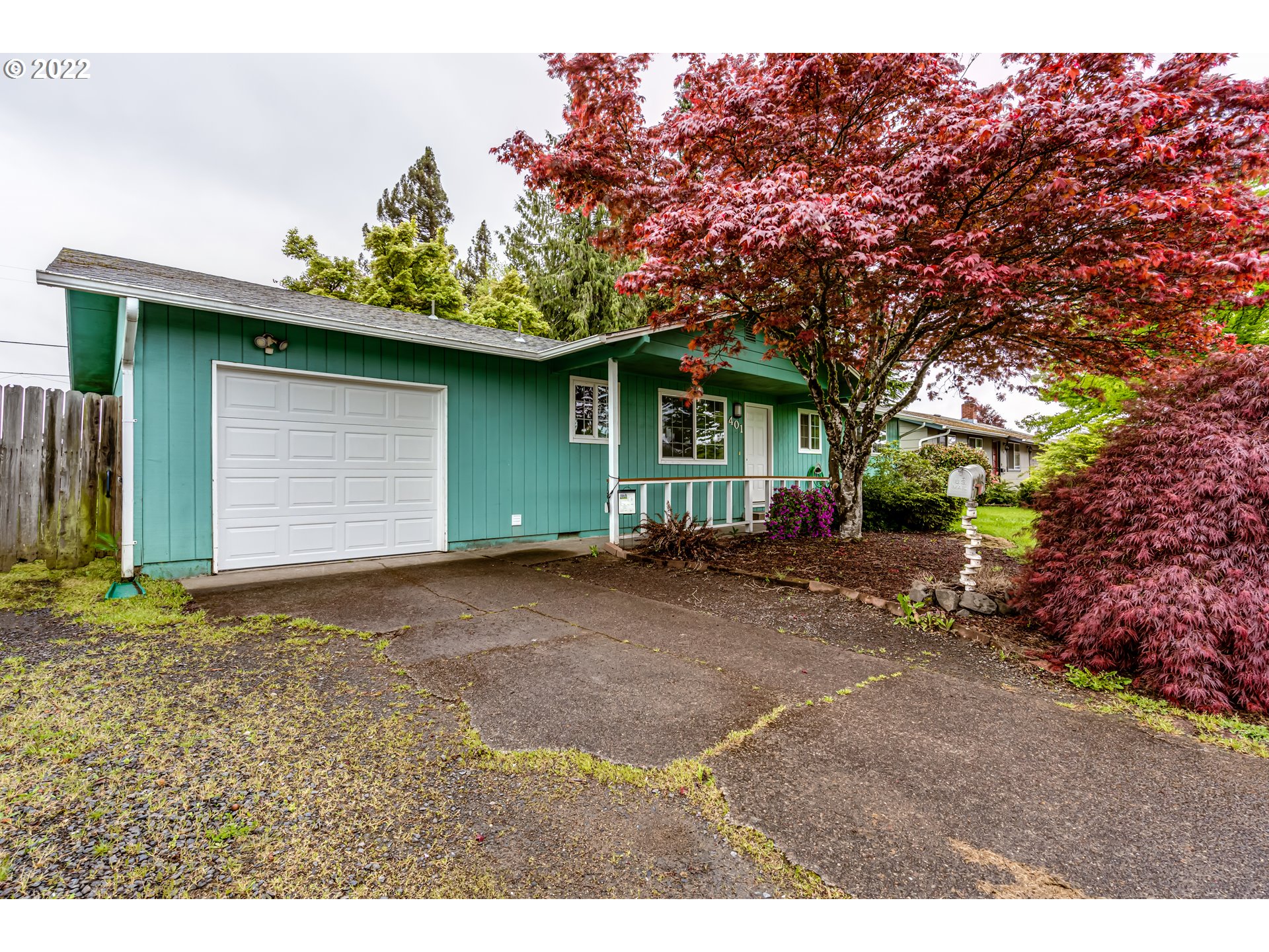 401 U Street Springfield, OR 97477 - Photo 3 of 29 a backyard of a house with plants and trees