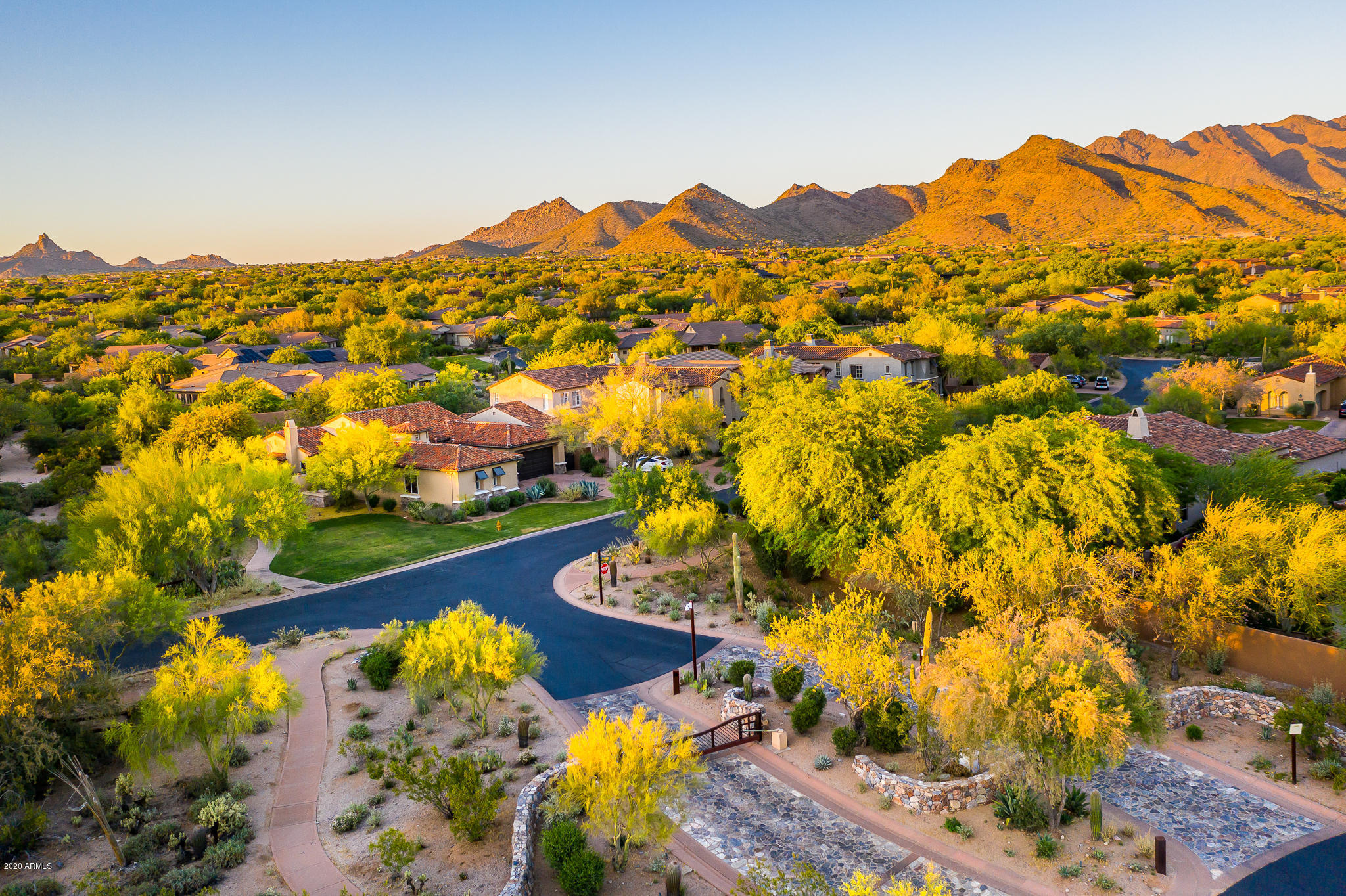 9152 East Mountain Spring Road Scottsdale, AZ 85255 - Photo 43 of 57 Aerial Front Entry Gate