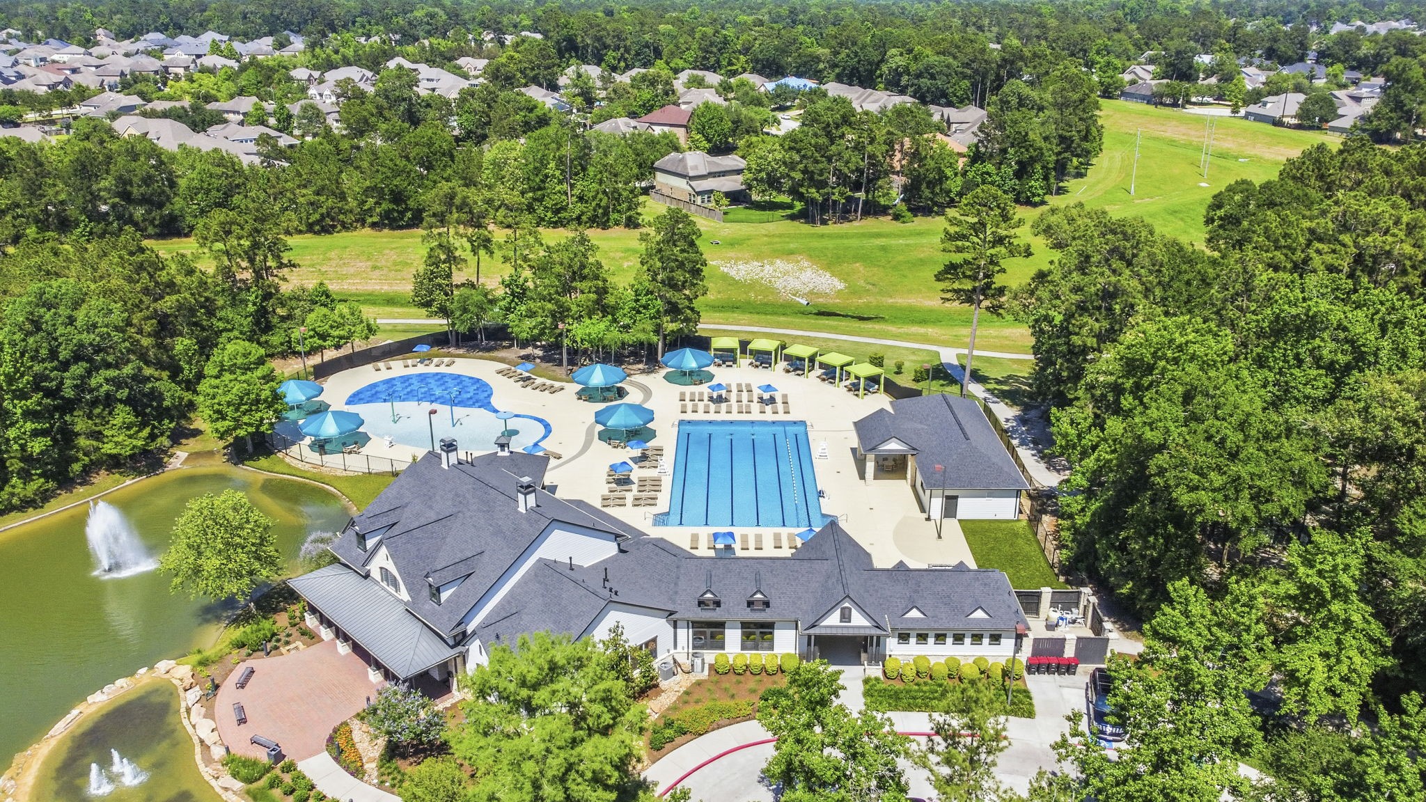 3900 Enchanted Timbers Lane Spring, TX 77386 - Photo 41 of 49 an aerial view of a house with a garden