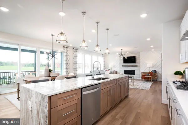 a kitchen with lots of counter space and a sink