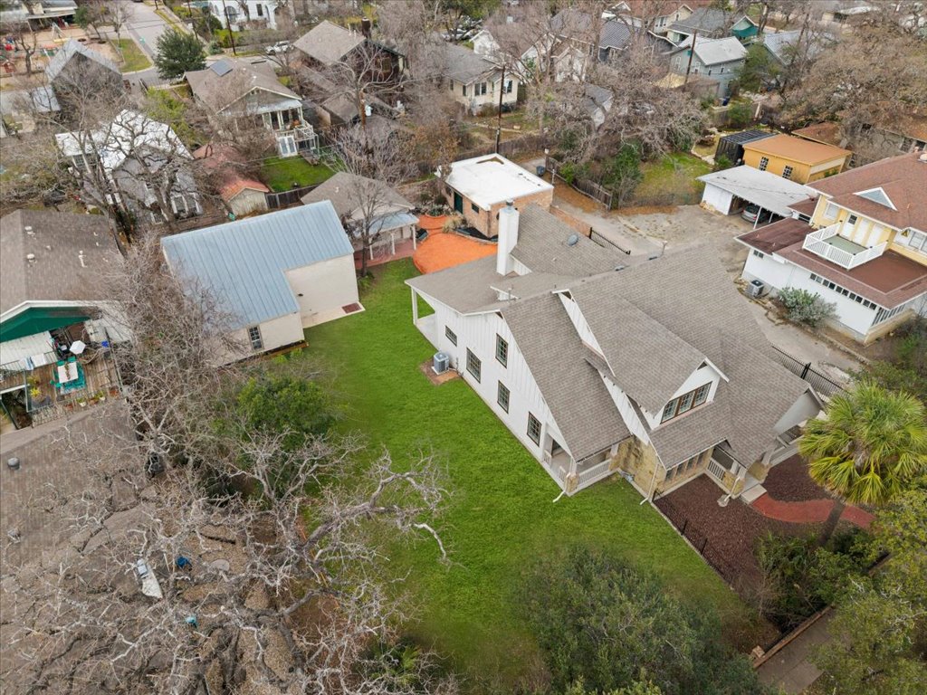 3006 Washington Square Austin, TX 78705 - Photo 38 of 40 an aerial view of a house with a yard
