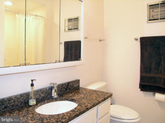 12701 Pinecrest Road Herndon, VA 20171 - Photo 17 of 30 a bathroom with a granite countertop sink and a mirror