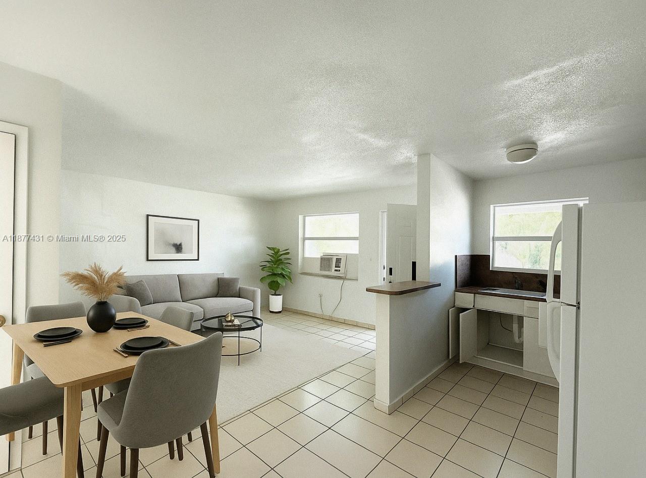 a kitchen with a cabinets and counter space