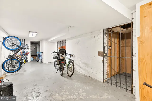 a view of an bike storage