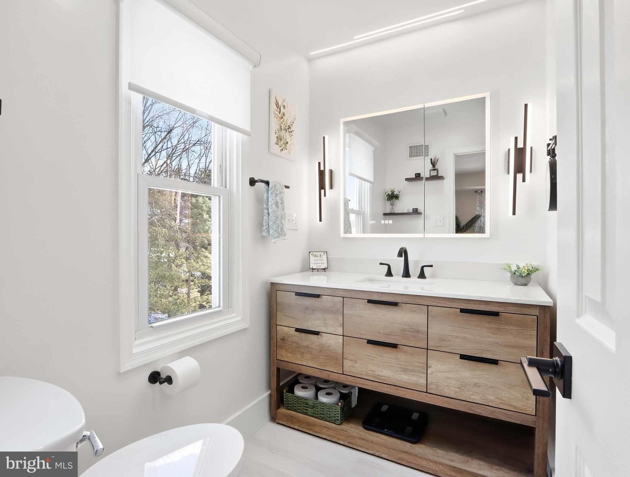 12208 Stoney Bottom Road Germantown, MD 20874 - Photo 28 of 52 a bathroom with a sink mirror and a toilet